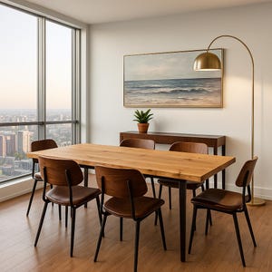 Wood Table Top,  Solid Wood Oak Tabletop with Live Edge, Wood Dinning Tabletops, Custom Rustic Desk Top, Wooden 4 cm Countertop, Table Tops