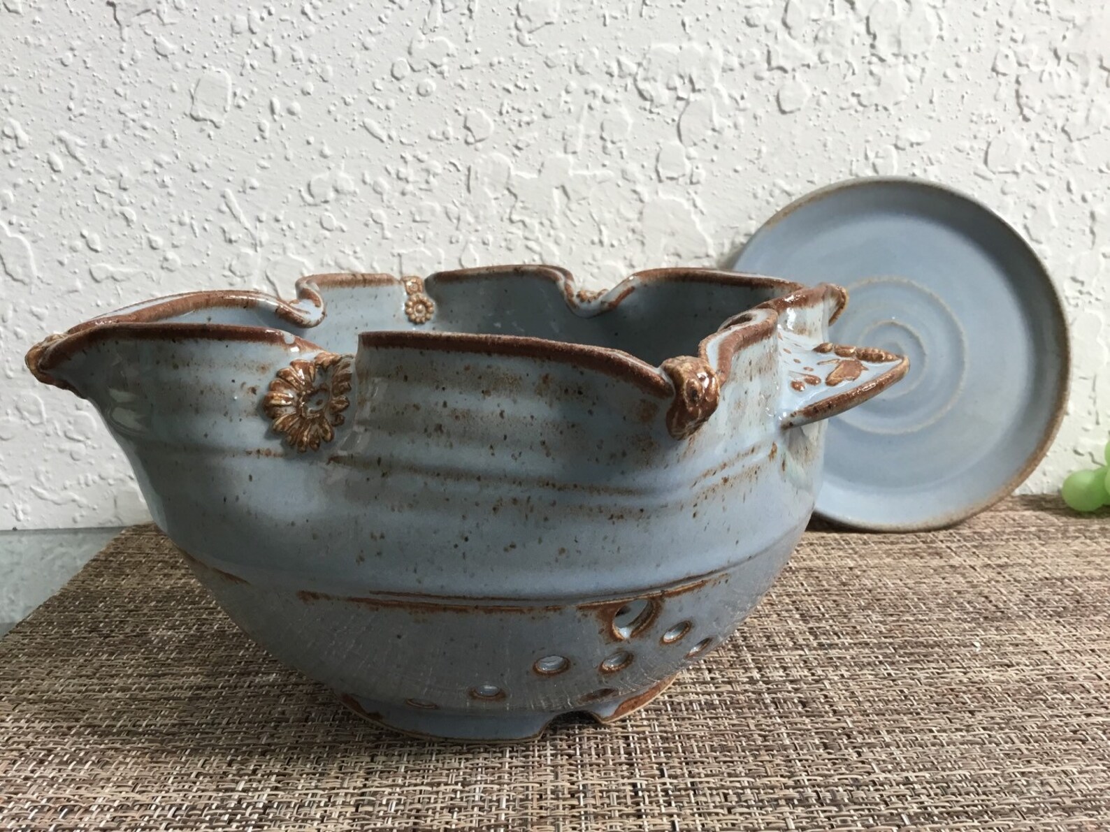 Ceramic Colander or Berry Bowl Large Strainer Kitchen Etsy