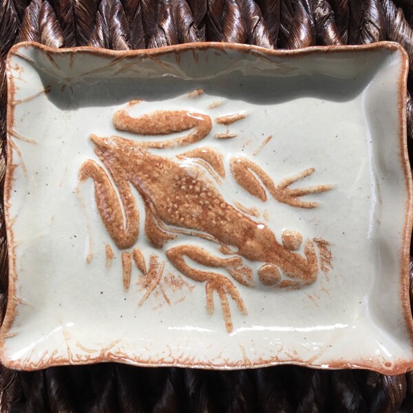 Ceramic Frog Soap Dish or Trinket Dish Handmade Pottery