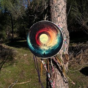 15-Inch Traditional Shamanic Ritual Drum - Woman Drum | Meditation Drum | Handcrafted Spiritual Instrument