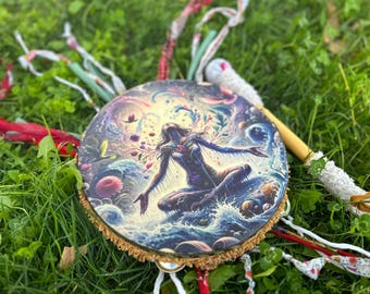 12 Inch Traditional Goddess Shamanic Drum | Handcrafted Woman Drum | Sacred Musical Instrument for Rituals, Meditation, and Healing