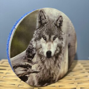13-Inch Wolf Pattern Ocean Drum – Handcrafted Ocean Sound Instrument, Meditation & Sound Healing Tool