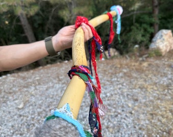 Traditional Shamanic Bamboo Rain Stick | Ritual and Meditation Tool | Handcrafted Natural Sound Instrument