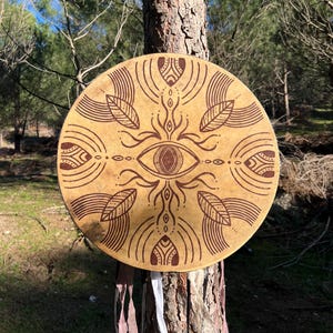 18-Inch Traditional Shamanic Ritual Drum - Woman Drum | Meditation Drum | Handcrafted Spiritual Instrument