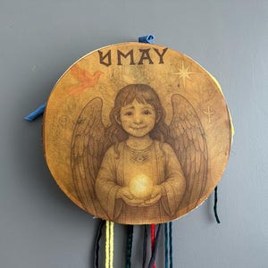13-Inch Traditional Shamanic Ritual Drum - Woman Drum | Meditation Drum | Handcrafted Spiritual Instrument