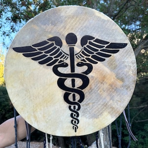 Traditional 18-Inch Kaduse Shamanic Drum - Handcrafted Meditation & Ritual Drum