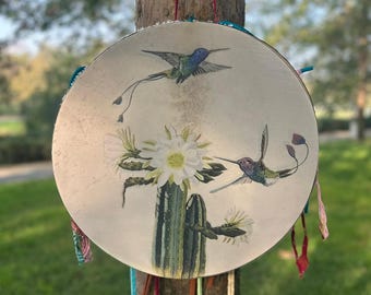 18-Inch Vegan Traditional Shamanic Ritual Drum - Woman Drum | Meditation Drum | Handcrafted Spiritual Instrument