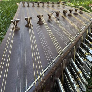 Instrumento Santur profesional / Dulcimer persa tradicional martillado / Santur artesanal de 9 puentes para música clásica y persa