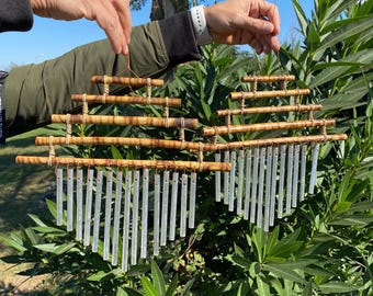 Set of 2 Aluminum Chimes for Sound Healing | Handheld Meditation Chimes | Mindfulness & Healing Tool for Relaxation Focus