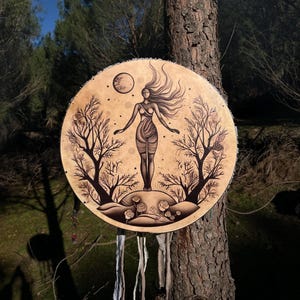 18-Inch Traditional Shamanic Ritual Drum - Woman Drum | Meditation Drum | Handcrafted Spiritual Instrument
