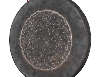 Black 24 Inch Bronze Alloy Gong – Professional Meditation & Sound Healing Gong | Deep Resonance Gong for Yoga, Mindfulness - Beginners