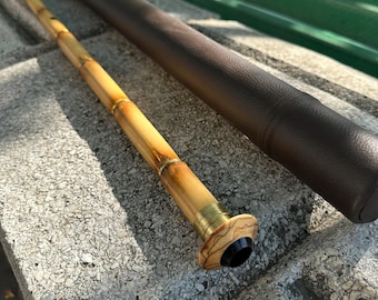 A Tuning 31 Inch Bamboo Turkish Ney Flute | Traditional Wind Musical Instrument | Handcrafted Bamboo Reed Flute for Meditation