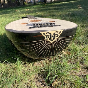 Handmade Professional Turkish Oud | Black Musical Instrument | Authentic Luthier-Crafted Oud