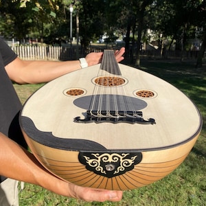 Professional Turkish Oud Instrument - Traditional Stringed Musical Instrument Authentic Luthier-Crafted Oud
