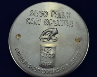 Mid-Century Punch n Cover Condensed or Evaporated Sego Milk Can Opener & Cover - Retro Kitchen Utensil Gadget - Vintage Advertising