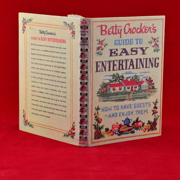 Betty Crocker's Guide to Easy Entertaining - Vintage Recipe Book c. 1959 - 1st Edition, 1st Printing - Illustrated by Peter Spier- Cookbook