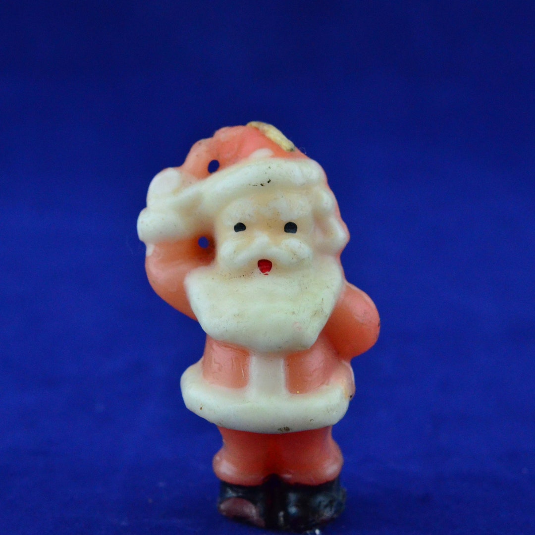 Waving Santa Claus Figural Novelty Candle Gurley Candle Company Holiday