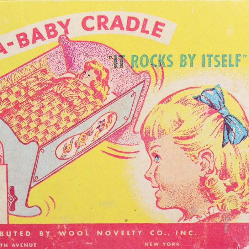 Vintage Rockababy Cradle Advertising Box Distributed by Etsy