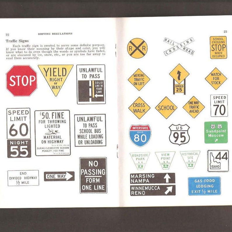 1963 Idaho Drivers Handbookyou Are the Key to Highway Safety Etsy