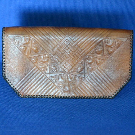 Antique Art Nouveau Genuine Steer Hide Leather Cl… - image 5