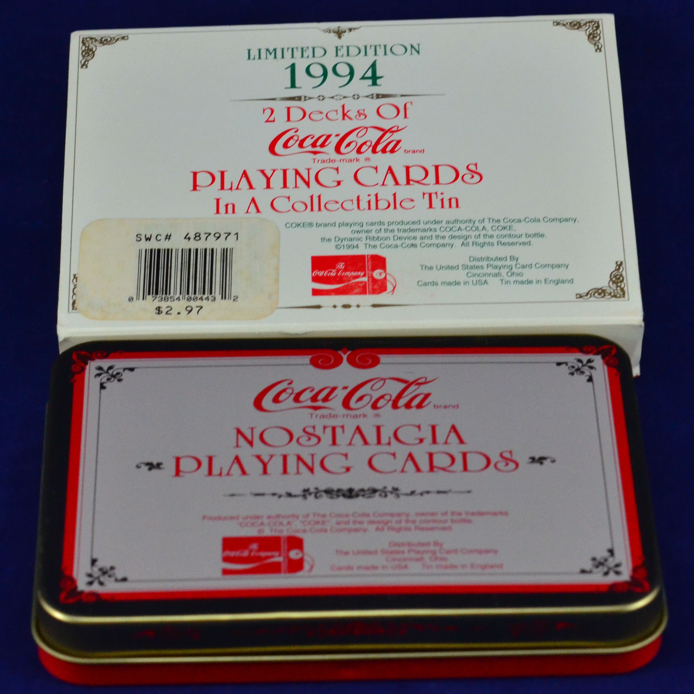 Vintage 1994 Limited Edition Coca-cola Brand Nostalgia Playing