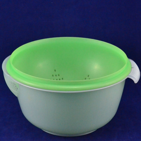 Home & Living Vintage Tupperware 339 Green Jadite Colander Cookware