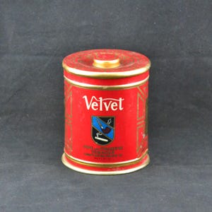 Antique Velvet Pipe & Cigarette Tobacco Tin - Liggett and Myers Tobacco Co - Tin Box - Advertising Tin - Made In USA - Storage Container