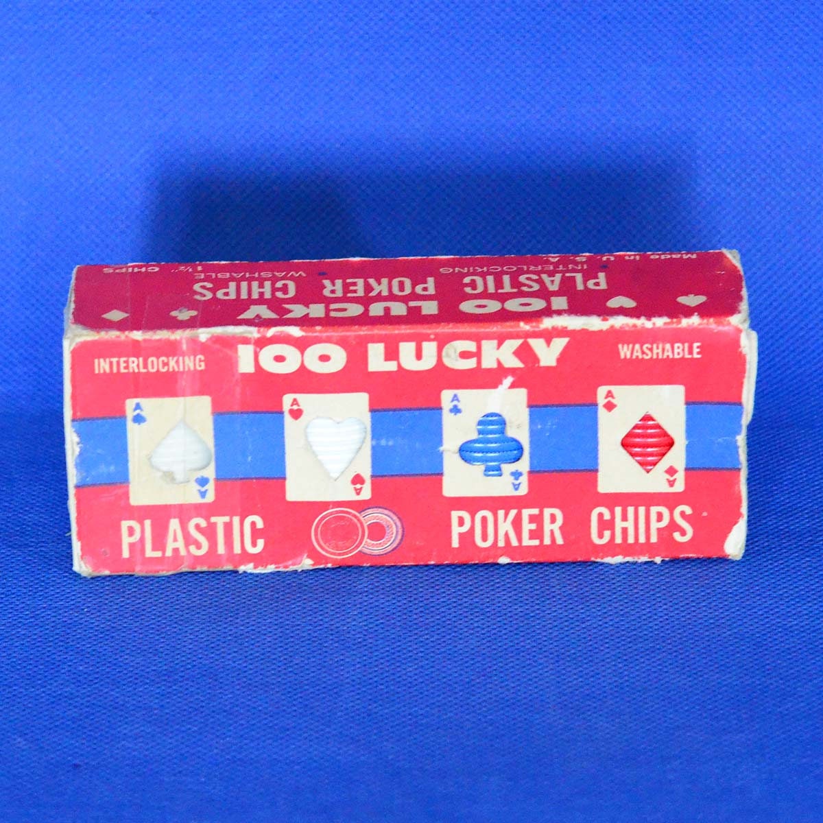 Vintage Lucky 100 Plastic Poker Chips Interlocking Etsy