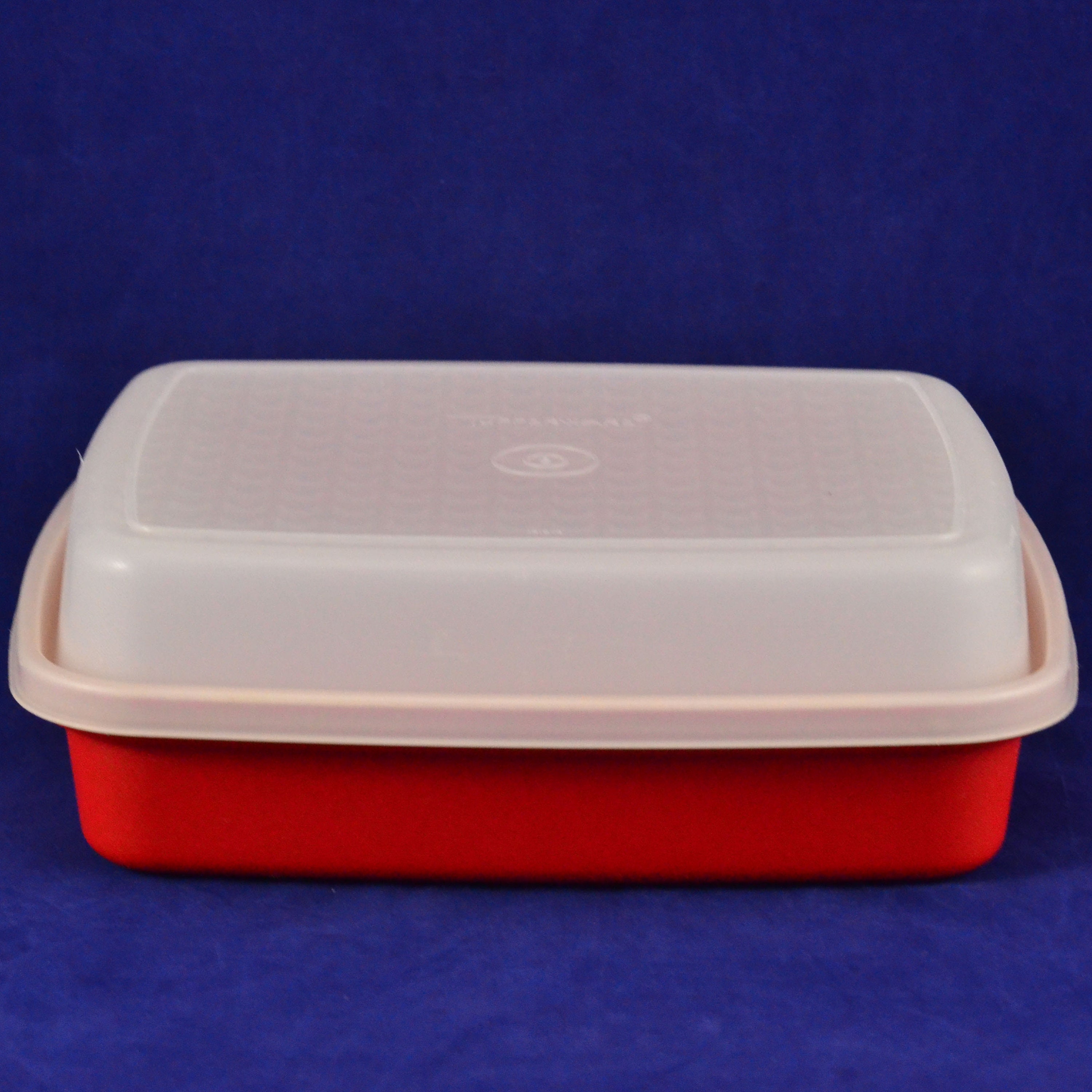 Vintage Red Tupperware Lunch Meat Container Keeper & Tenderize Marinate w  Lids