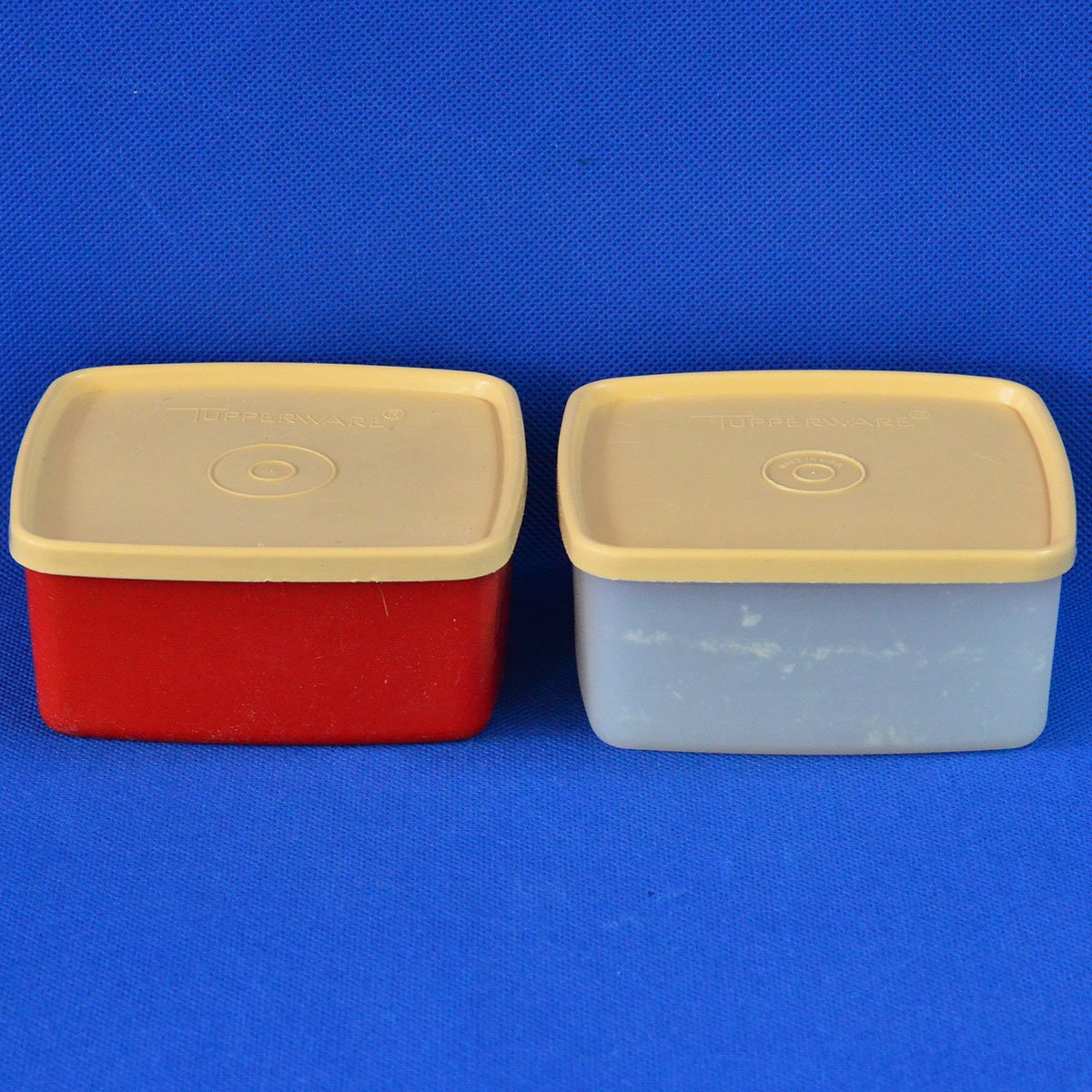 Vintage Yellow Tupperware Square Freezer Container 311-59 With 310-6 Lid 