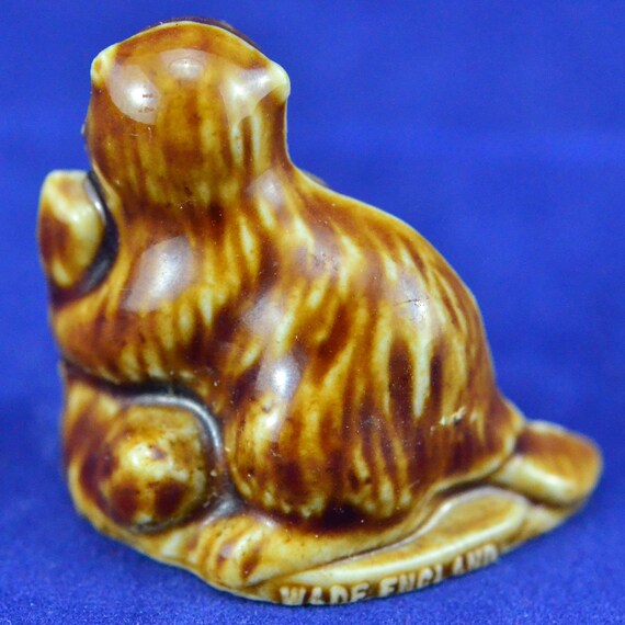 Vintage Wade Whimsies Porcelain Beaver #8 Animal Series - Made in