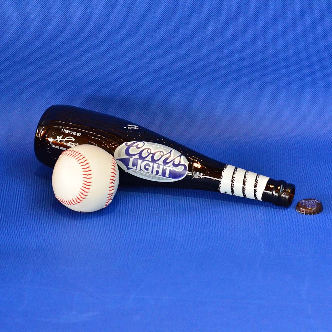 Coors Light Baseball Bat Beer Bottle With Screw on Cap Limited Edition