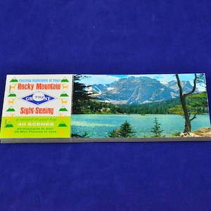 Libro di cartoline ricordo del Parco Nazionale delle Montagne Rocciose con foto bonus - 40 scene - Grayline Sight Seeing - Denver - Colorado - anni '60
