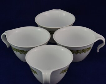 Set of 4 Corelle Spring Blossom, Crazy Daisy Open Hook Handle Cups