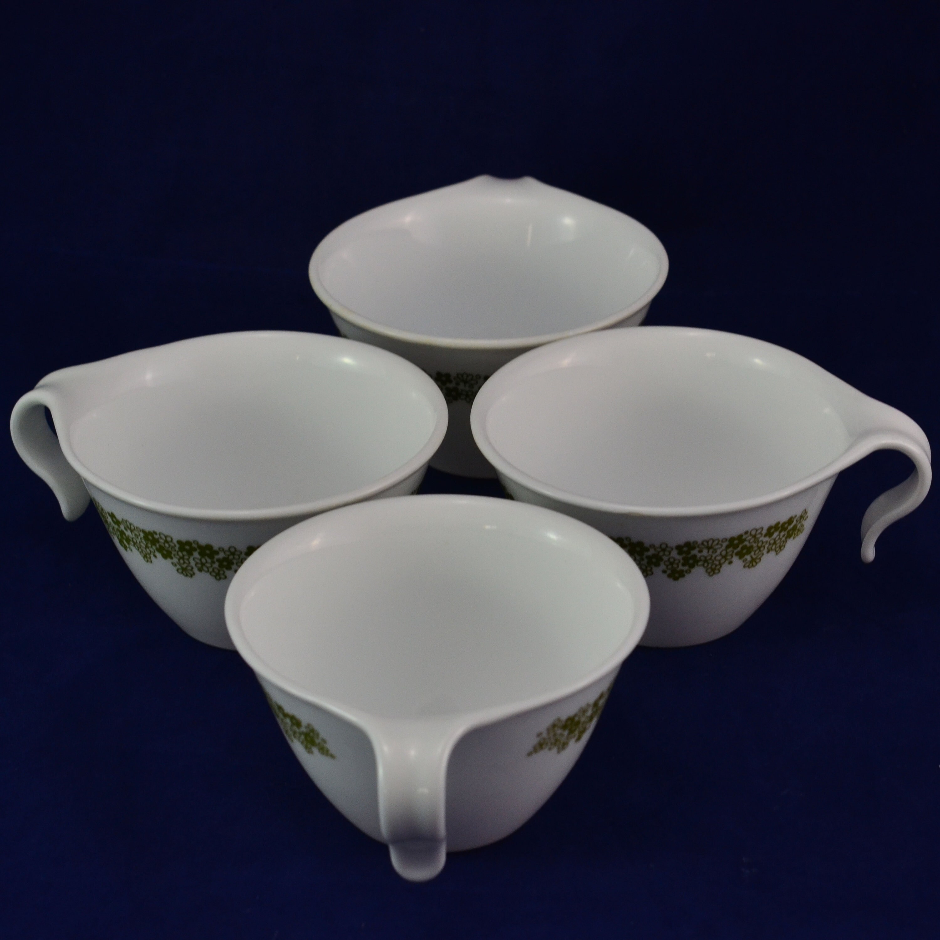 Set of 4 Corelle Spring Blossom, Crazy Daisy Open Hook Handle Cups