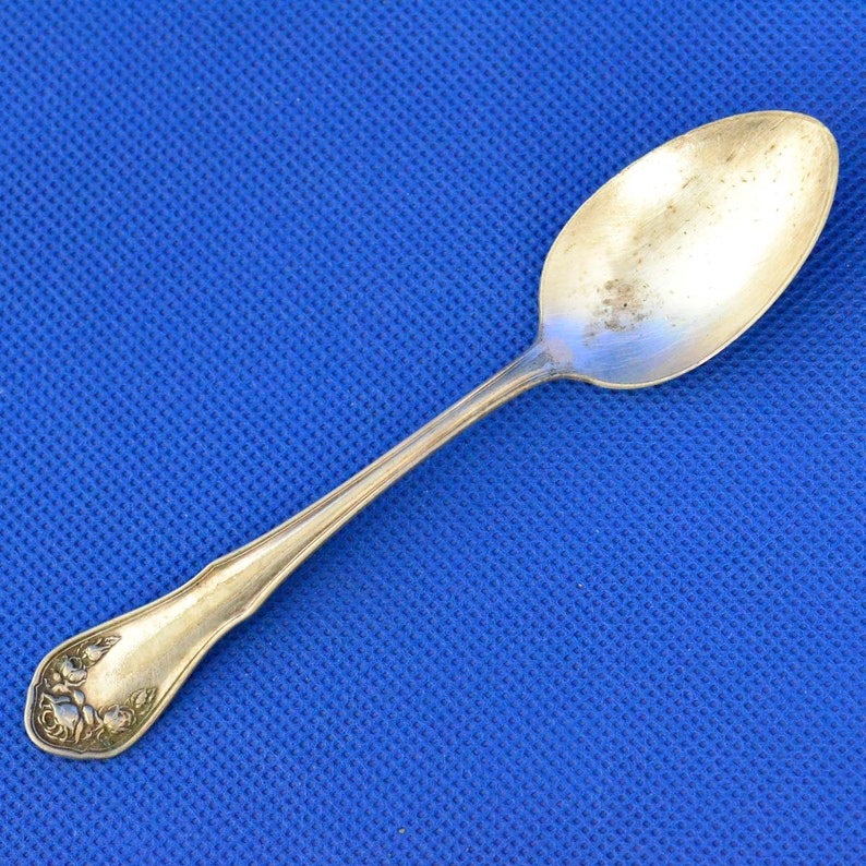 Bridal Rose Silver Plated Tea Spoon by Oneida Community Etsy