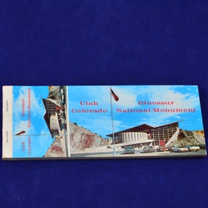 Dinosaurier National Monument Souvenir Postkarte Buch mit Bonus Fotos – 32 Szenen in Naturfarbe - Eric Seaich - Utah - Colorado - 1960er