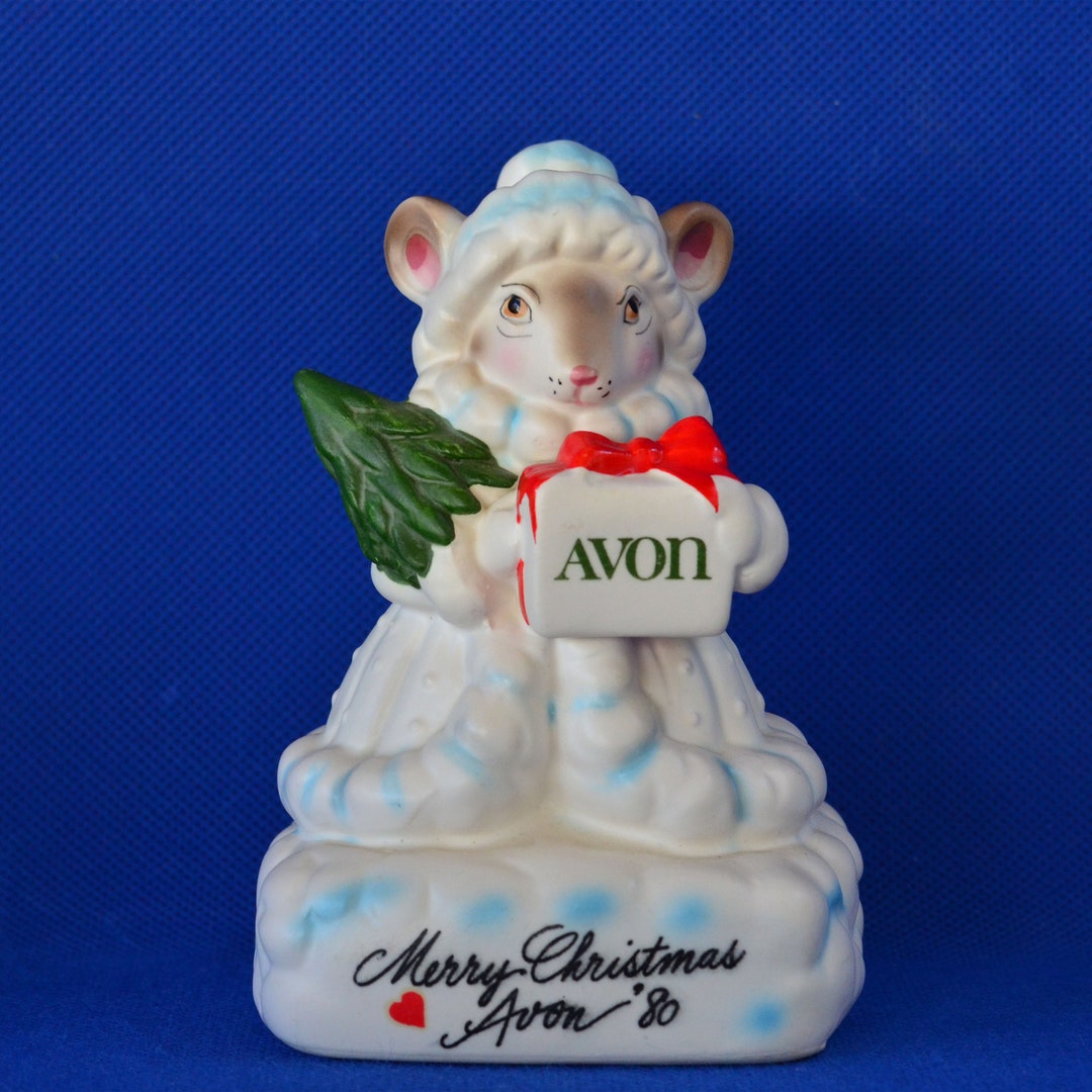 Vintage 1980 Precious Moments Avon Christmas Mouse - Holiday Decoration ...