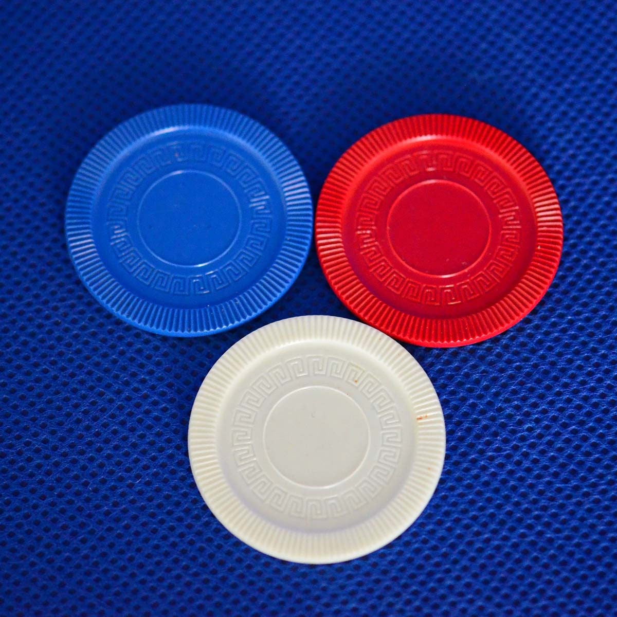 Vintage Lucky 100 Plastic Poker Chips Interlocking Etsy