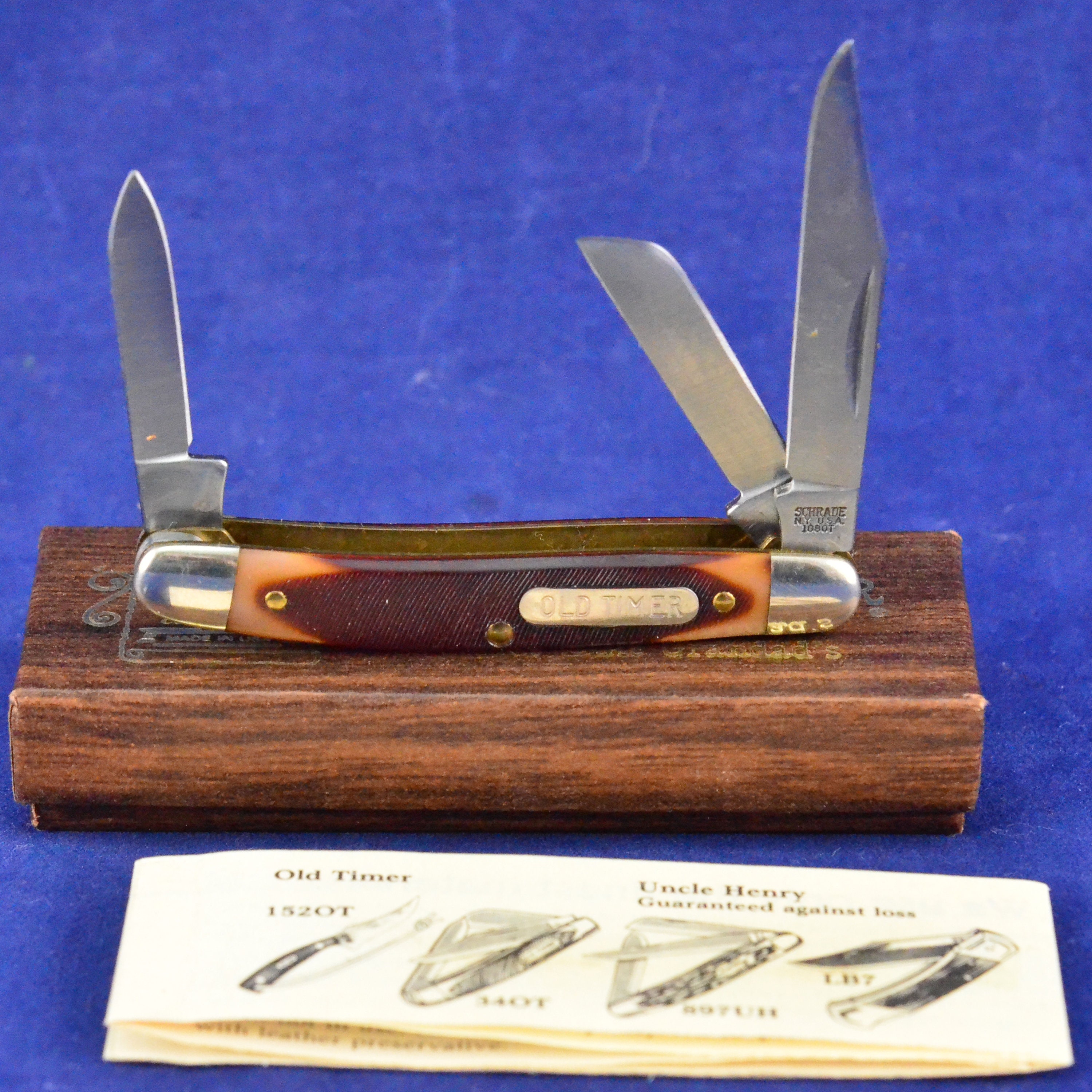 Schrade Old Timer 1080T Junior Folding Pocket Knife - Made in USA