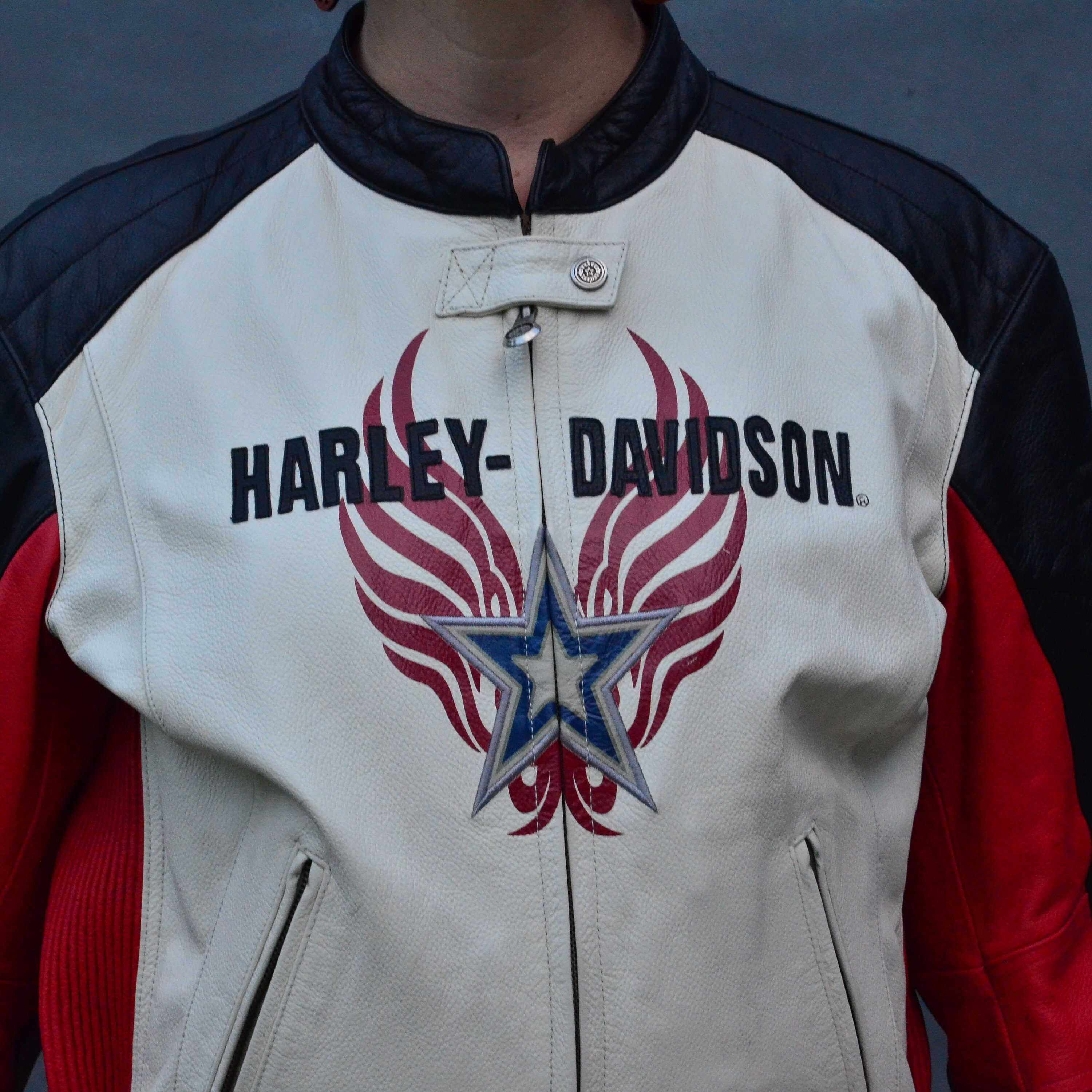 バイカージャケット　ハーレーサイン Harley Davidson ハーレーダビッドソン純正 FXRGトリプルベント