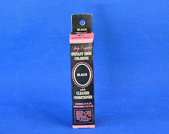 Vintage Lady Esquire Instant Schuh Coloring Schwarz mit Reiniger Conditioner
