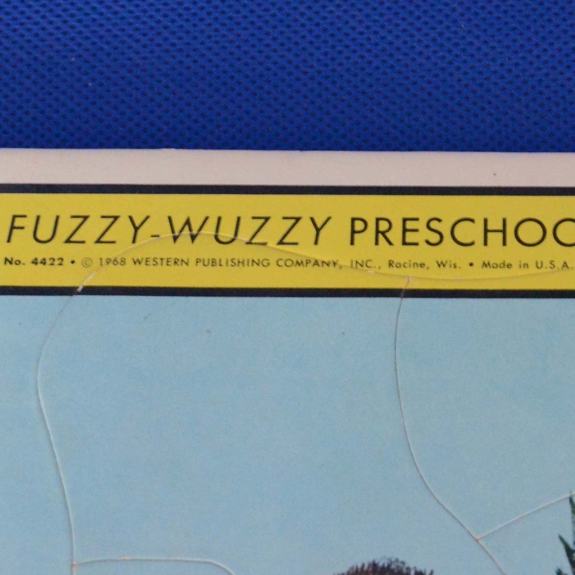 Whitman Fuzzy Wuzzy Preschool Frame Puzzle No. 4422 Featuring Animals ...