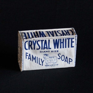 Crystal White Family Soap by Colgate-Palmolive-Peet - Vintage Washing Soap - One Bar of Soap - Laundry Room Decor - Bathroom Decor