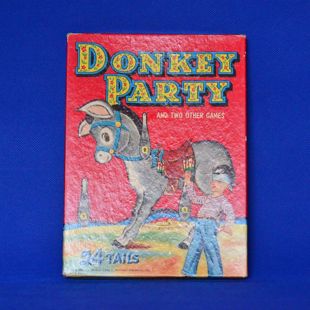 Vintage 1941 Donkey Party Pin the Tail on the Donkey Game