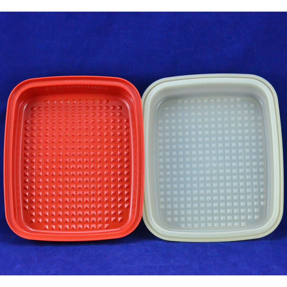 Large Tupperware Meat Marinade Dish in Paprika Red with Opaque Etsy