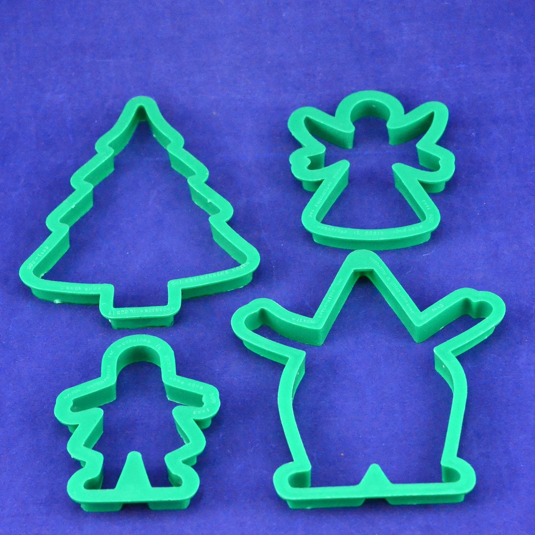 Vintage Wilton Plastic Cookie Cutters Set of 4 Christmas Etsy