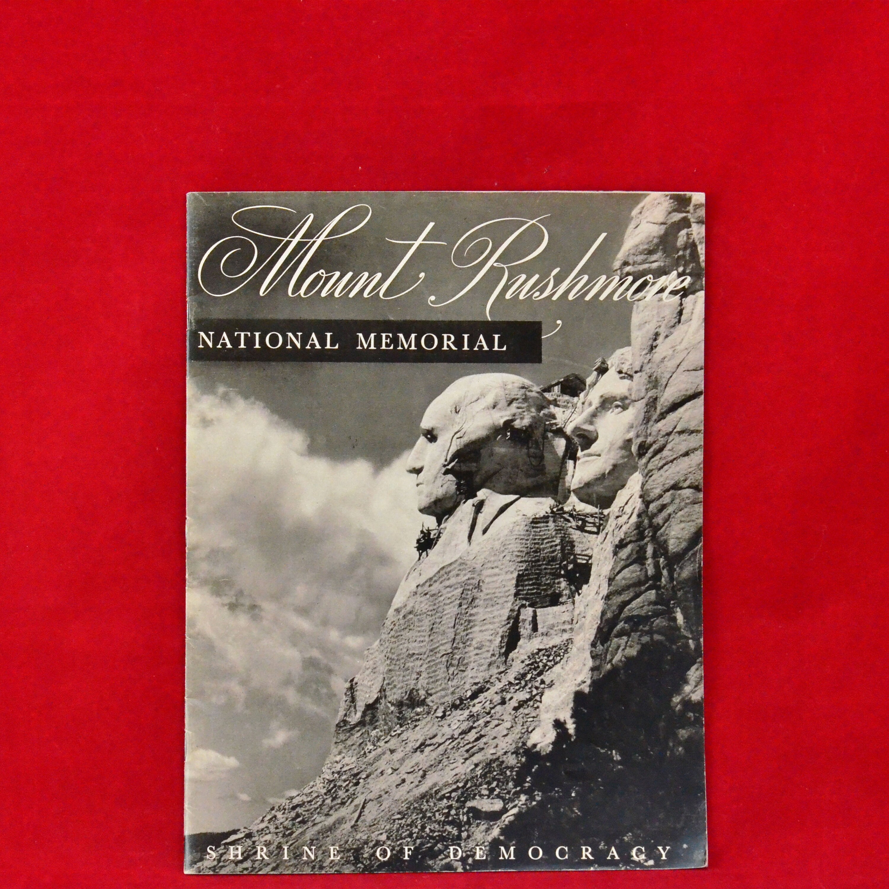 貴重レア！40's〜50's　ラシュモア山国立記念公園bookend USA書斎 Rare Mount Rushmore National Memorial Shrine of Democracy Book