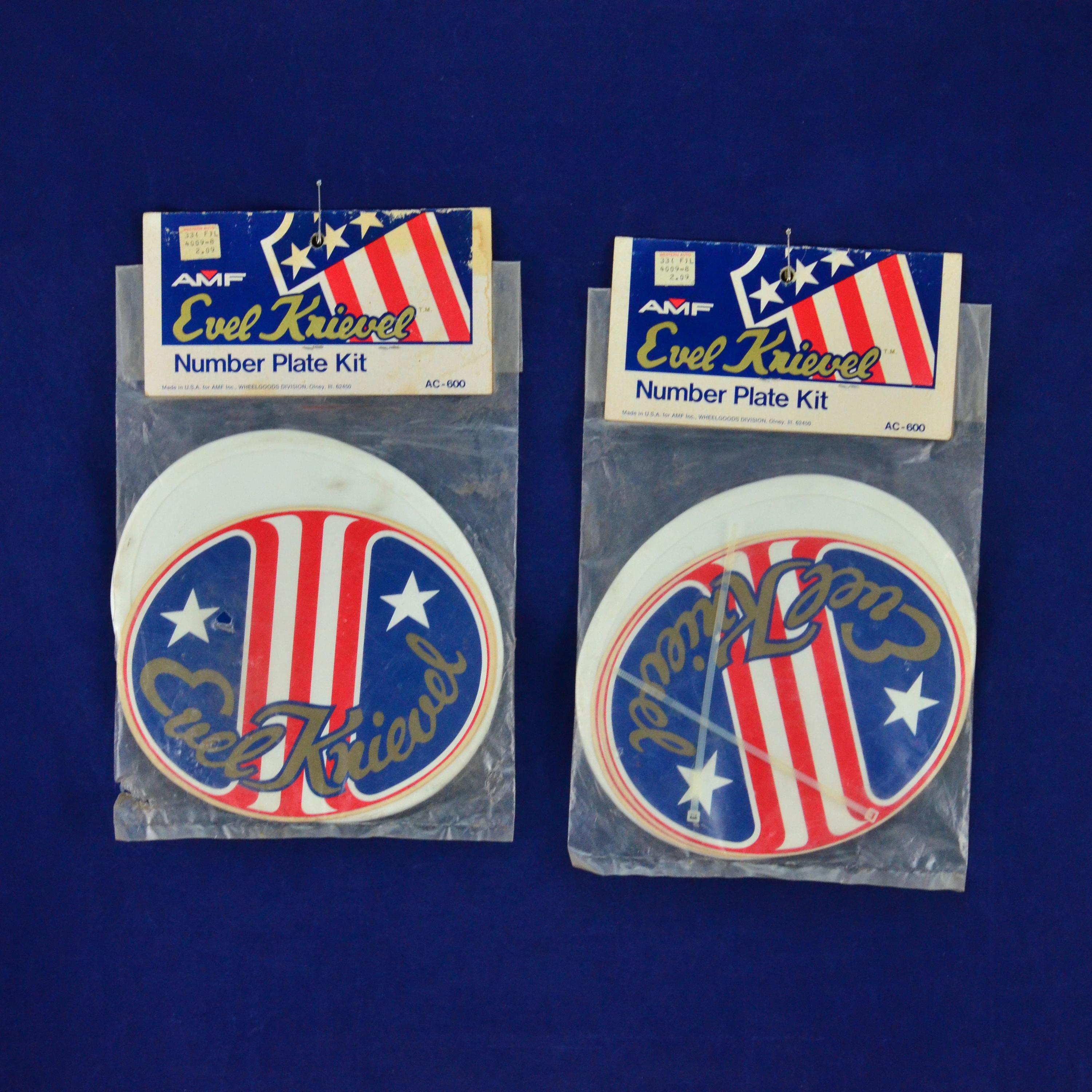 ey　シール Choice of AMF Evel Knievel Bicycle Number Plate Kit - 2 Decal