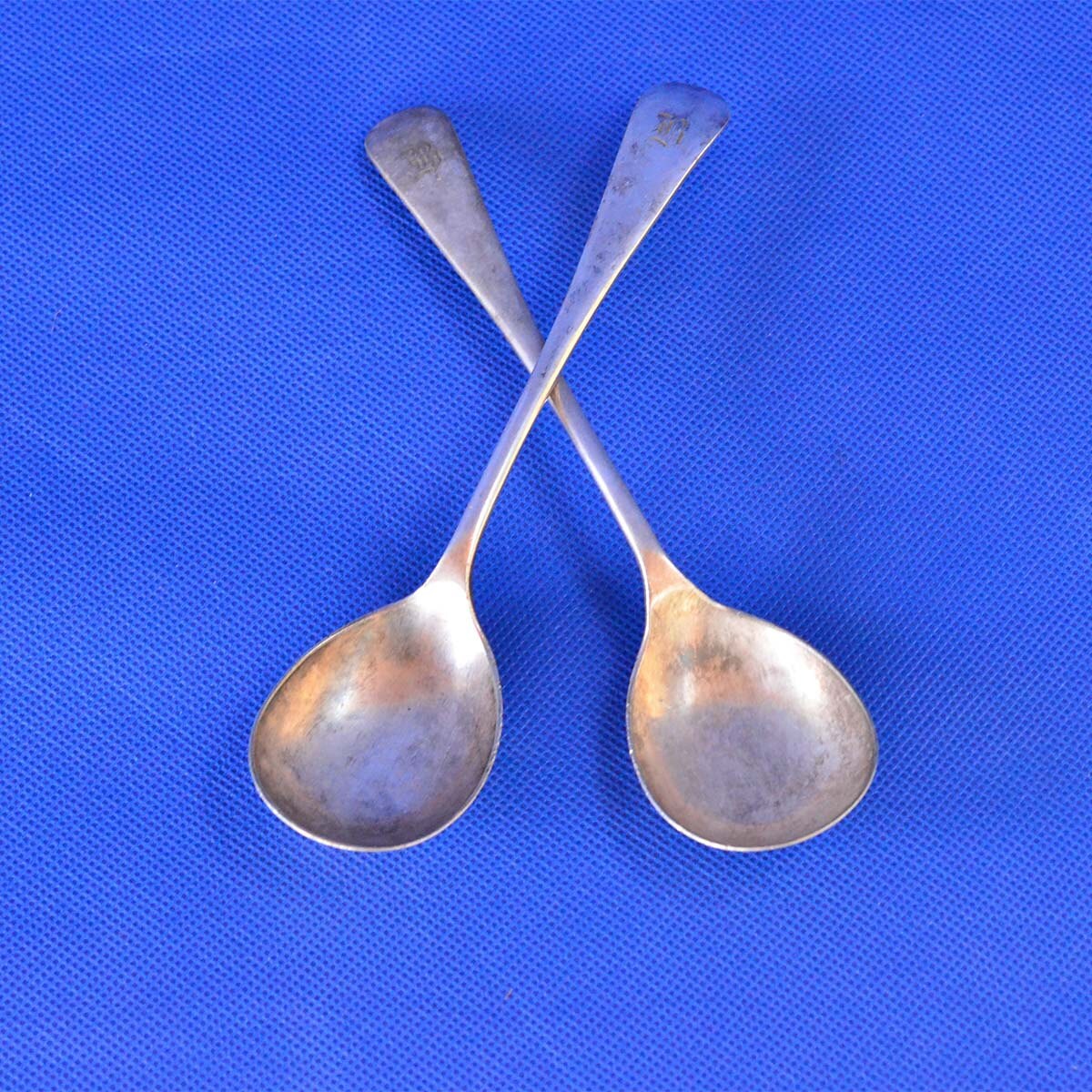 Harrison Brothers & Howson Serving Spoons - Set of 2 - B Monogram